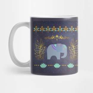 Decorative Elephant in Space Design Mug